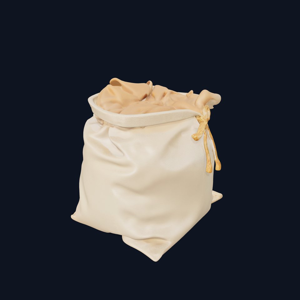 Sackcloth Bag D Model Pack